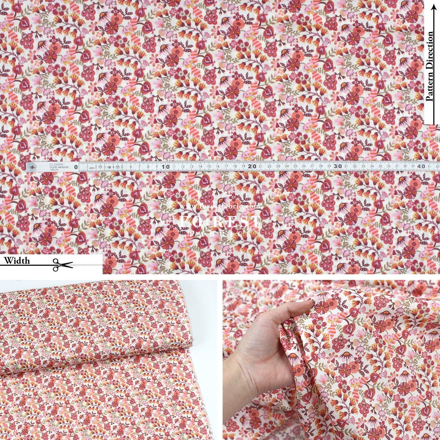 Liberty of London (Cotton Tana Lawn Fabric) - Phoebe Amelia - FO:REST Fabric 布恩堂Liberty fabrictana lawnjapanese fabricykk zipper