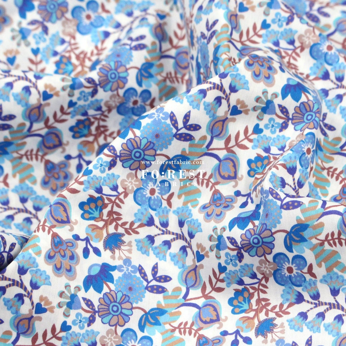 Liberty of London (Cotton Tana Lawn Fabric) - Phoebe Amelia - FO:REST Fabric 布恩堂Liberty fabrictana lawnjapanese fabricykk zipper