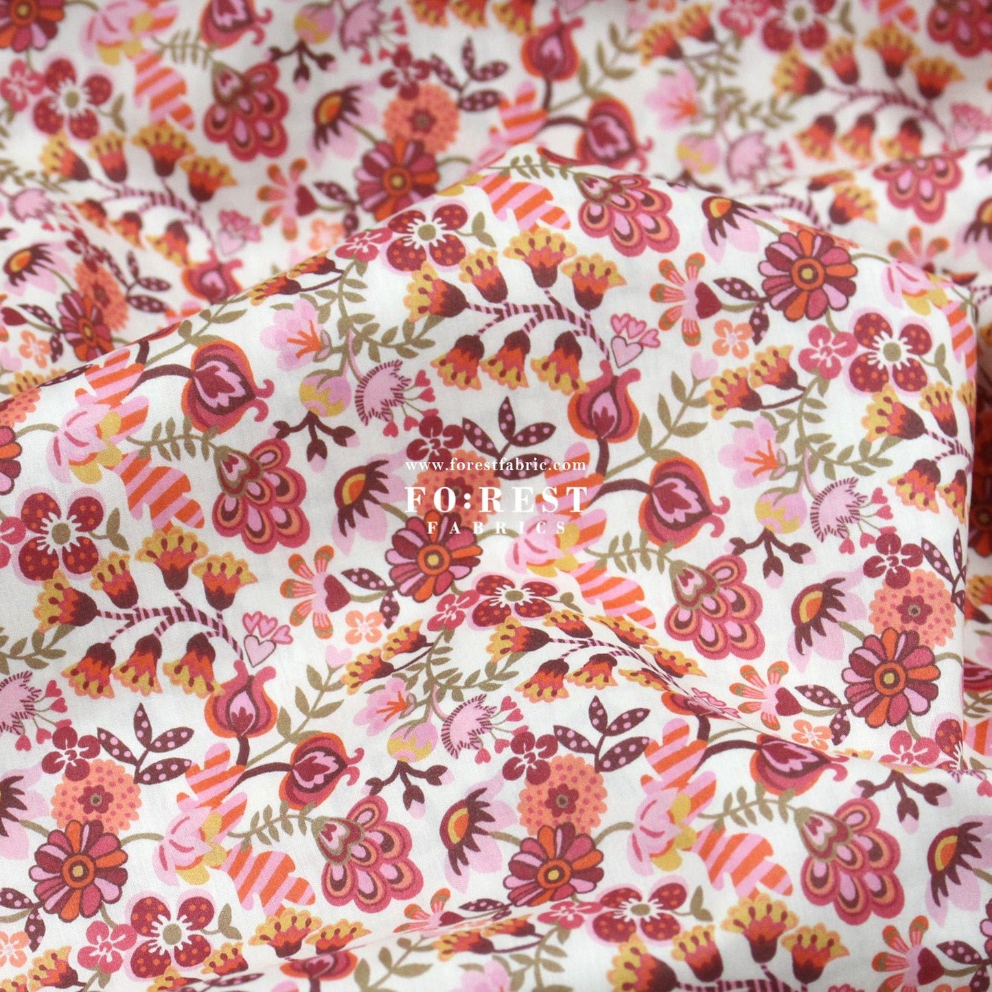 Liberty of London (Cotton Tana Lawn Fabric) - Phoebe Amelia - FO:REST Fabric 布恩堂Liberty fabrictana lawnjapanese fabricykk zipper
