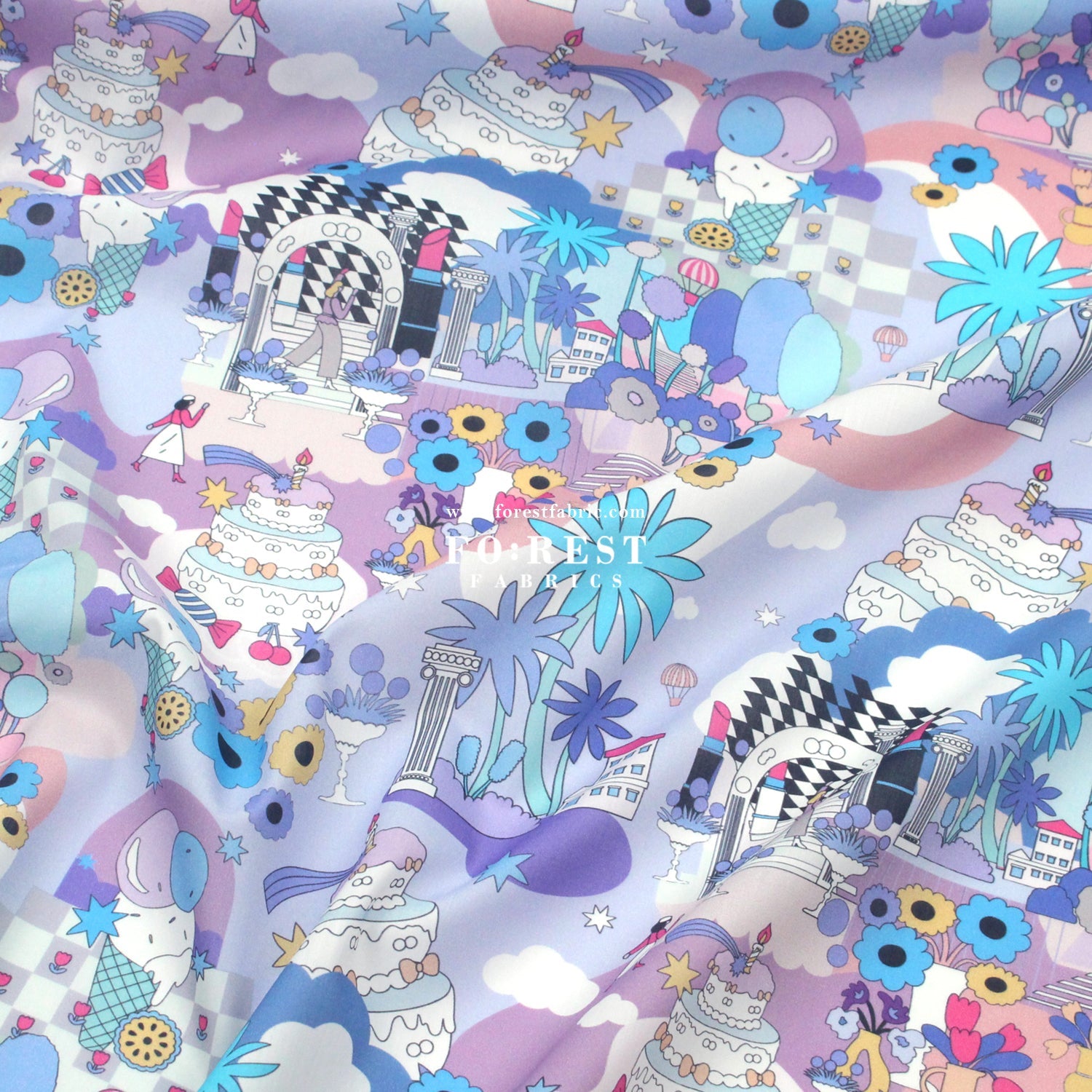 Liberty of London (Cotton Tana Lawn Fabric) - POP Delight - FO:REST Fabric 布恩堂Liberty fabrictana lawnjapanese fabricykk zipper