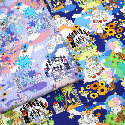 Liberty of London (Cotton Tana Lawn Fabric) - POP Delight - FO:REST Fabric 布恩堂Liberty fabrictana lawnjapanese fabricykk zipper