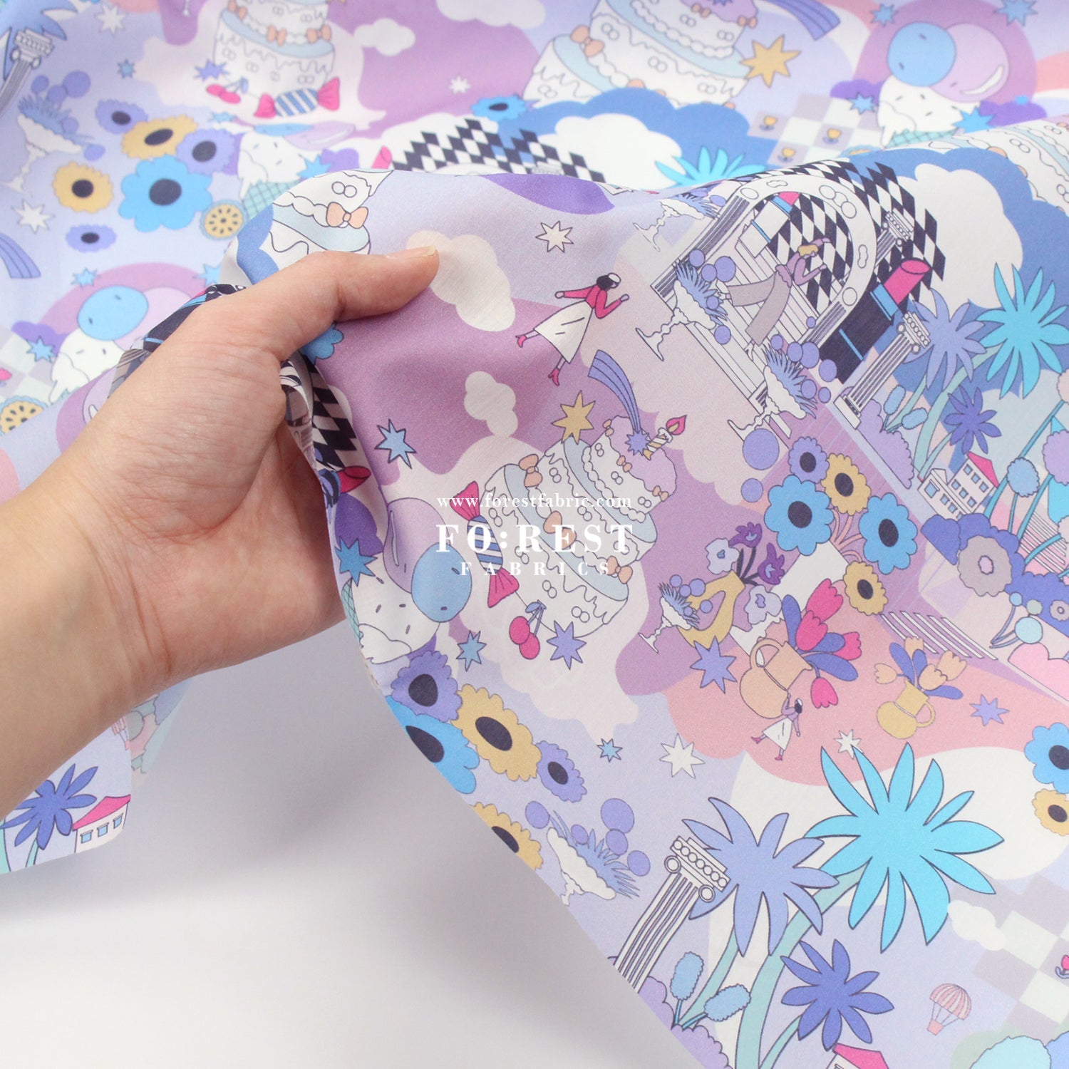 Liberty of London (Cotton Tana Lawn Fabric) - POP Delight - FO:REST Fabric 布恩堂Liberty fabrictana lawnjapanese fabricykk zipper