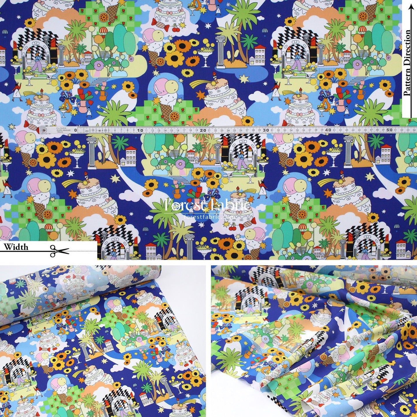 Liberty of London (Cotton Tana Lawn Fabric) - POP Delight - FO:REST Fabric 布恩堂Liberty fabrictana lawnjapanese fabricykk zipper