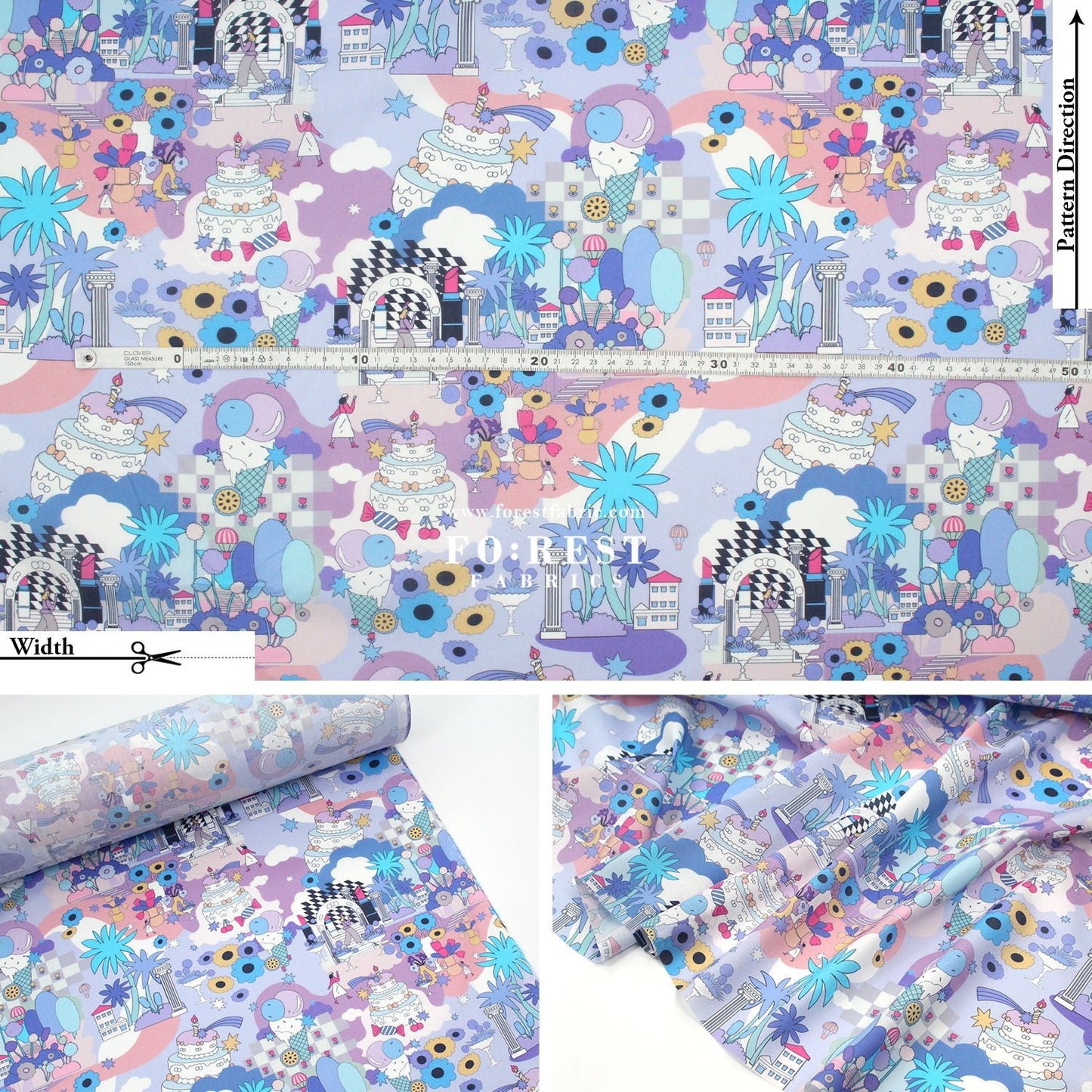 Liberty of London (Cotton Tana Lawn Fabric) - POP Delight - FO:REST Fabric 布恩堂Liberty fabrictana lawnjapanese fabricykk zipper