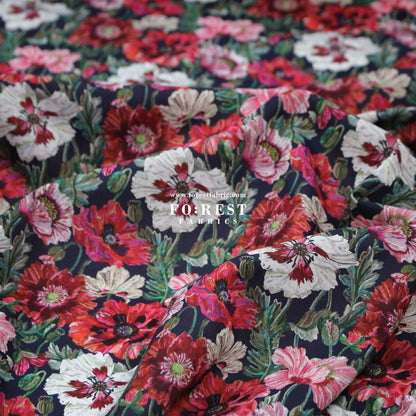 Liberty of London (Cotton Tana Lawn Fabric) - Poppy Amelie A - FO:REST Fabric 布恩堂Liberty fabrictana lawnjapanese fabricykk zipper