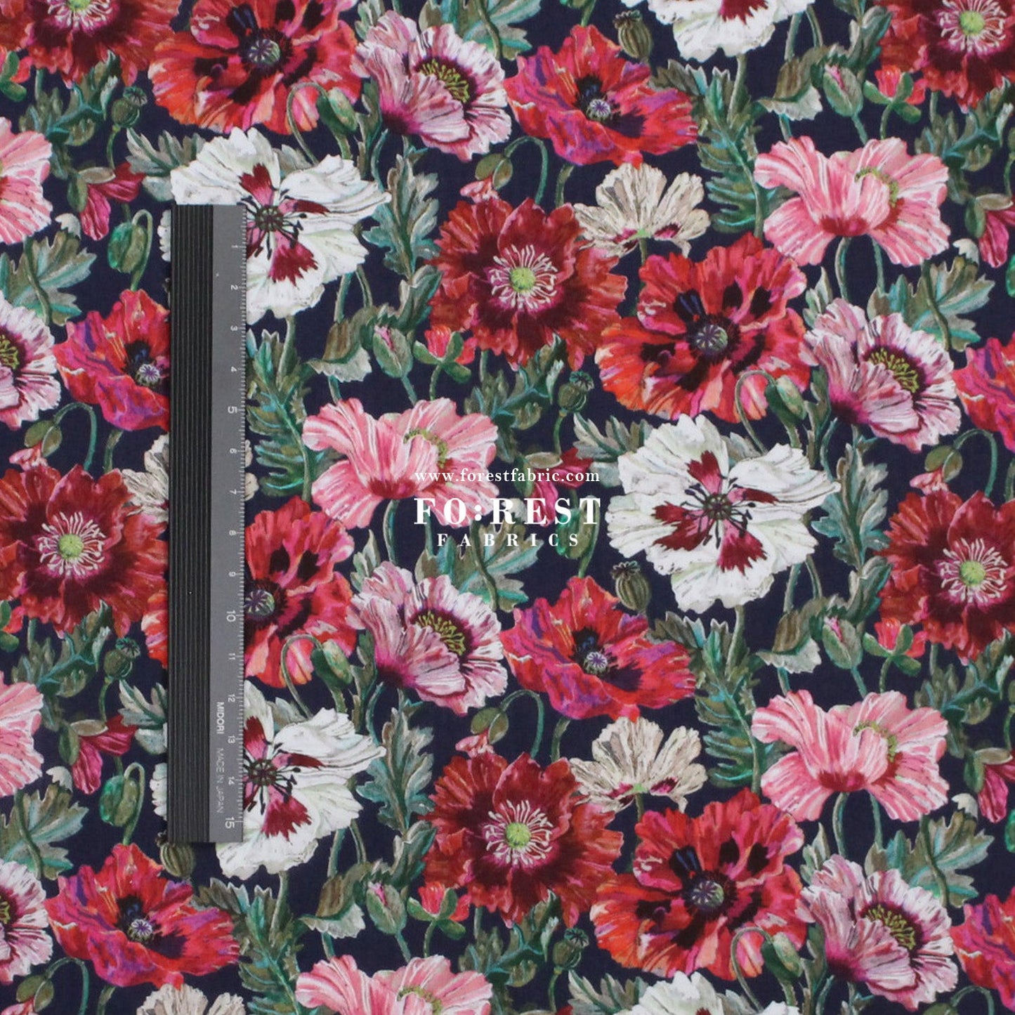 Liberty of London (Cotton Tana Lawn Fabric) - Poppy Amelie A - FO:REST Fabric 布恩堂Liberty fabrictana lawnjapanese fabricykk zipper