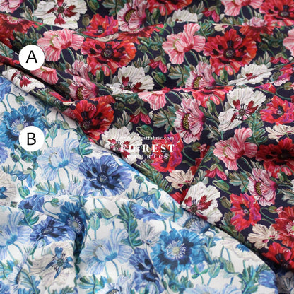 Liberty of London (Cotton Tana Lawn Fabric) - Poppy Amelie A - FO:REST Fabric 布恩堂Liberty fabrictana lawnjapanese fabricykk zipper