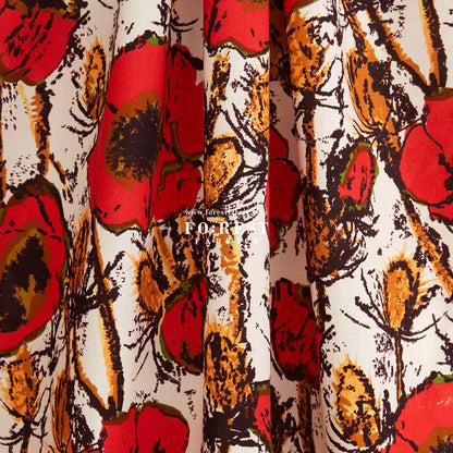 Liberty of London (Cotton Tana Lawn Fabric) - Poppy Junilee Red - FO:REST Fabric 布恩堂Liberty fabrictana lawnjapanese fabricykk zipper