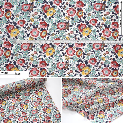Liberty of London (Cotton Tana Lawn Fabric) - Poppy Poem C - FO:REST Fabric 布恩堂Liberty fabrictana lawnjapanese fabricykk zipper
