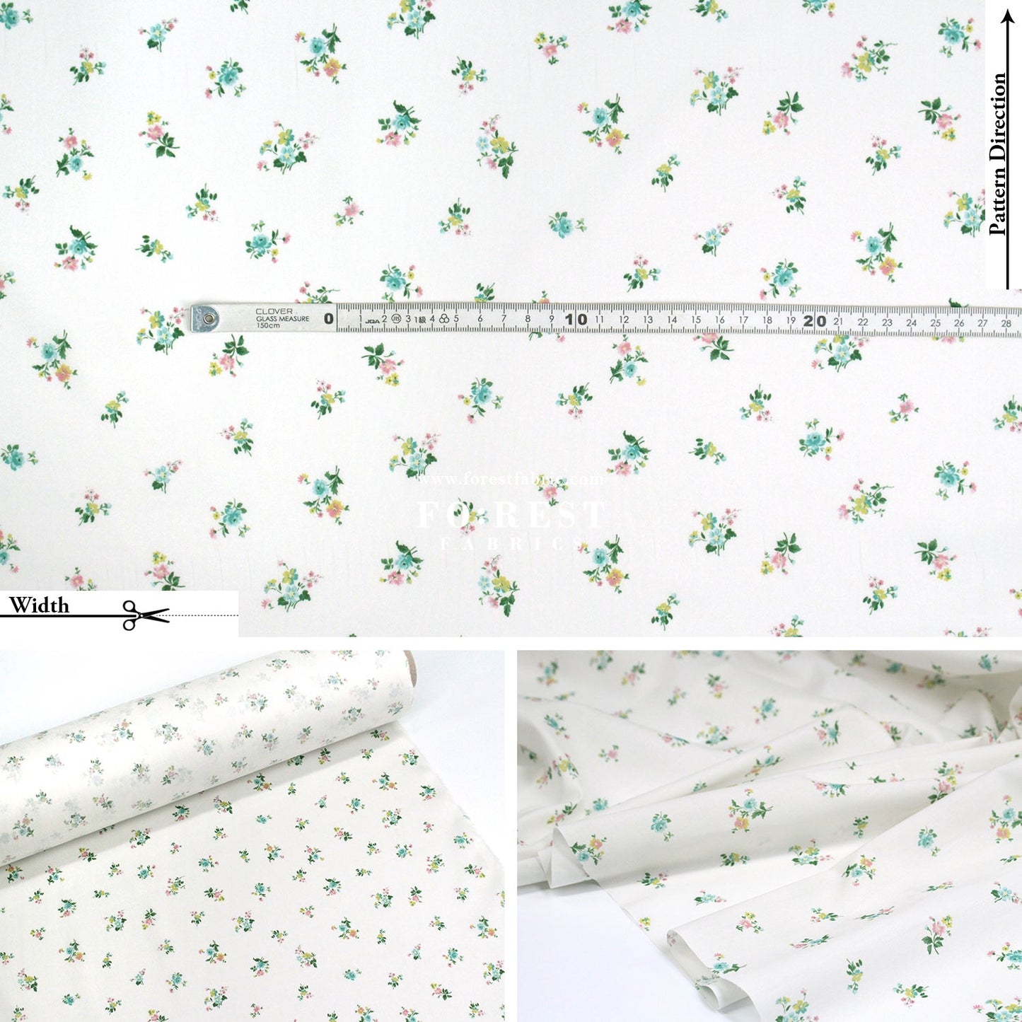 Liberty of London (Cotton Tana Lawn Fabric) - Posy Corsage A - FO:REST Fabric 布恩堂Liberty fabrictana lawnjapanese fabricykk zipper