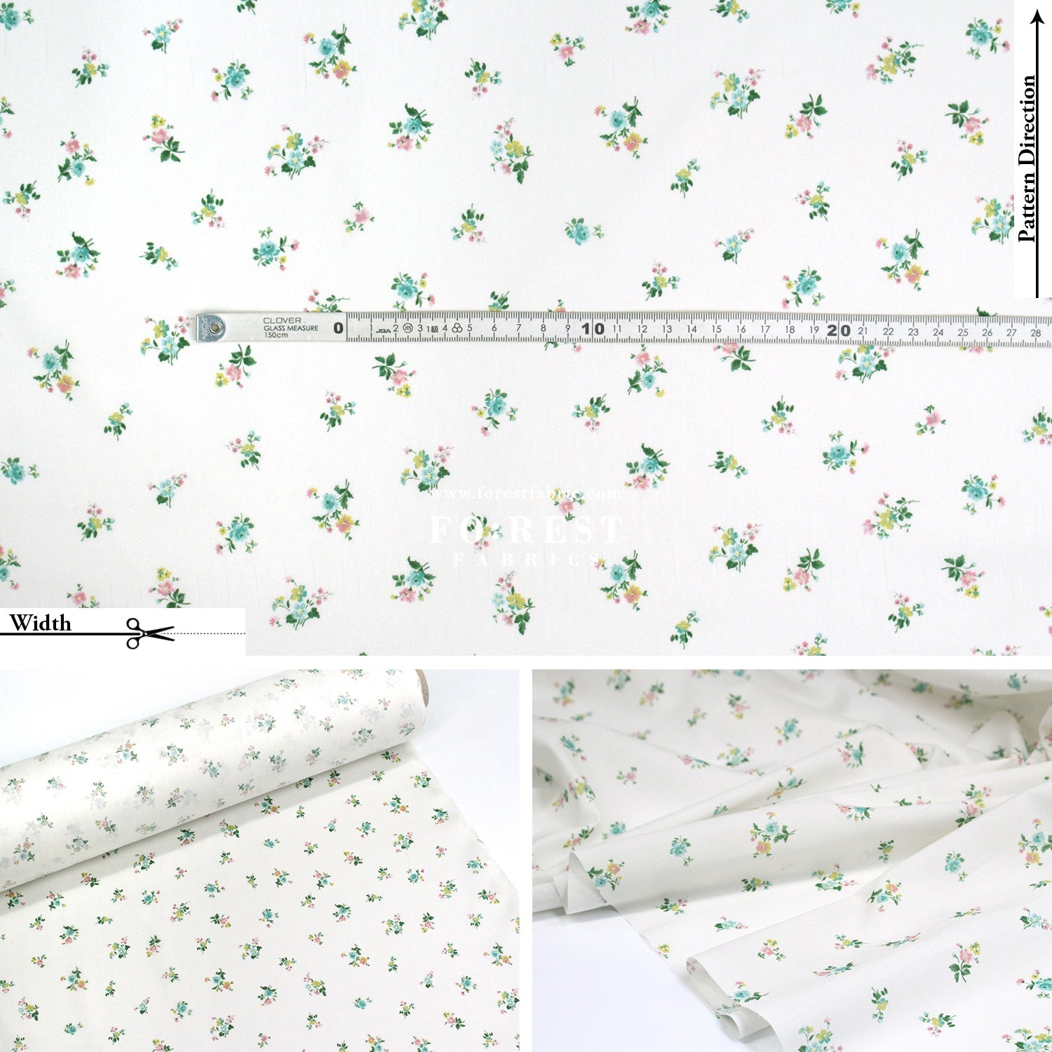 Liberty of London (Cotton Tana Lawn Fabric) - Posy Corsage A - FO:REST Fabric 布恩堂Liberty fabrictana lawnjapanese fabricykk zipper