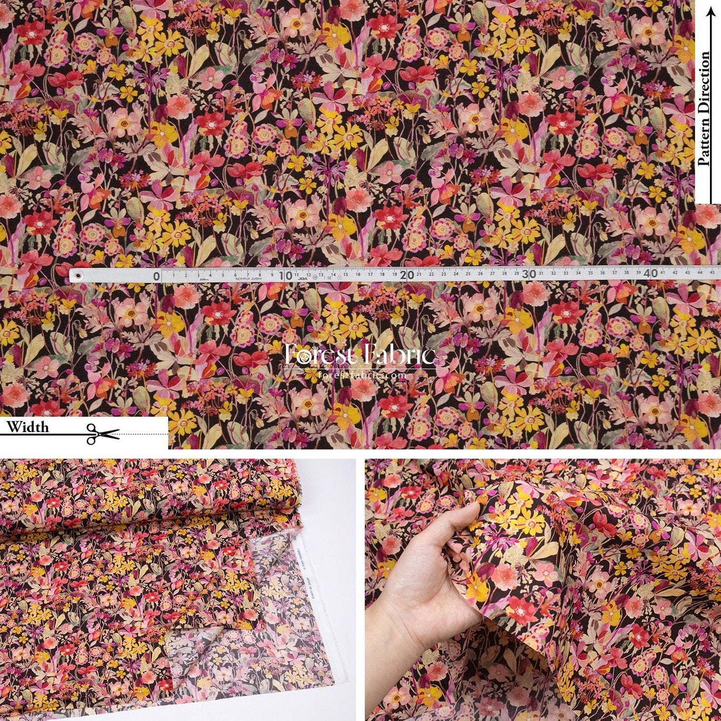 Liberty of London (Cotton Tana Lawn Fabric) - Proposal Meadow - FO:REST Fabric 布恩堂Liberty fabrictana lawnjapanese fabricykk zipper