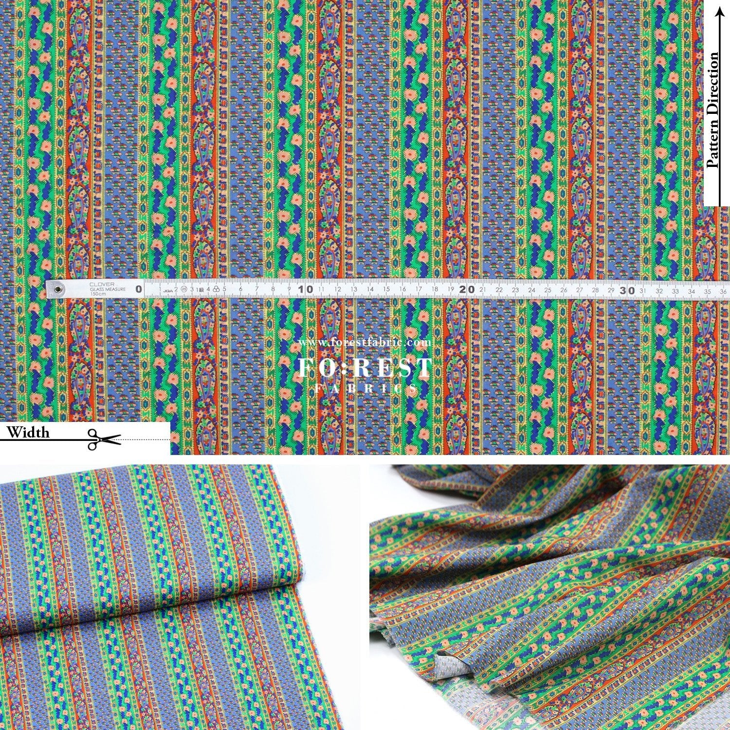 Liberty of London (Cotton Tana Lawn Fabric) - Prospect Stripe - FO:REST Fabric 布恩堂Liberty fabrictana lawnjapanese fabricykk zipper