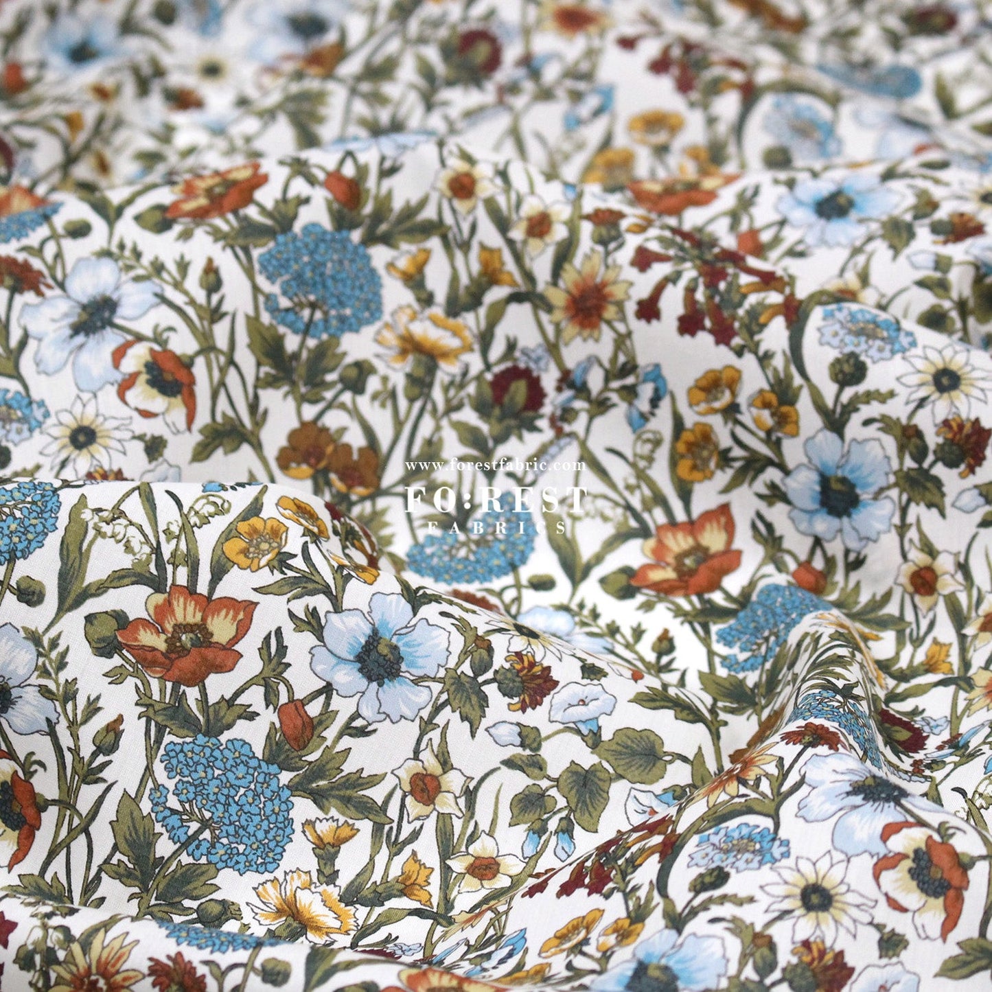 Liberty of London (Cotton Tana Lawn Fabric) - Rachel - FO:REST Fabric 布恩堂Liberty fabrictana lawnjapanese fabricykk zipper