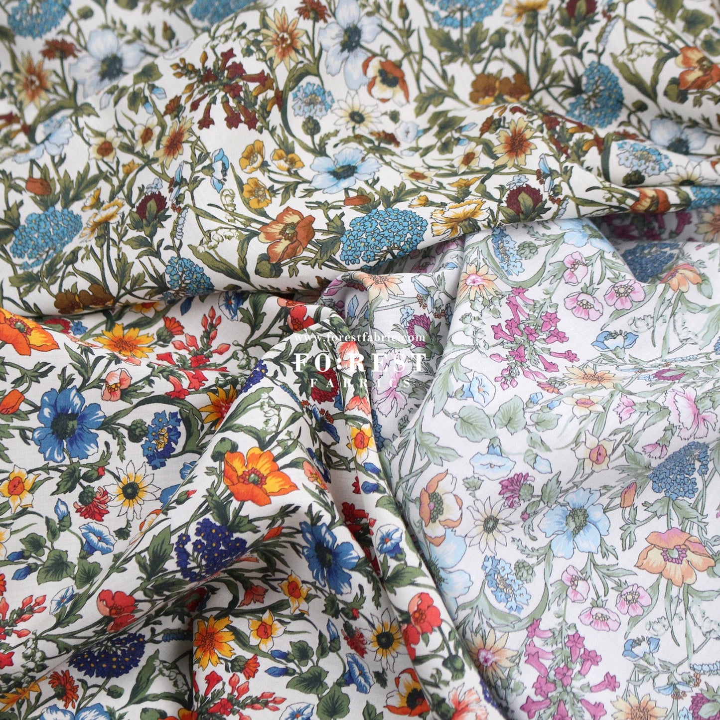 Liberty of London (Cotton Tana Lawn Fabric) - Rachel - FO:REST Fabric 布恩堂Liberty fabrictana lawnjapanese fabricykk zipper
