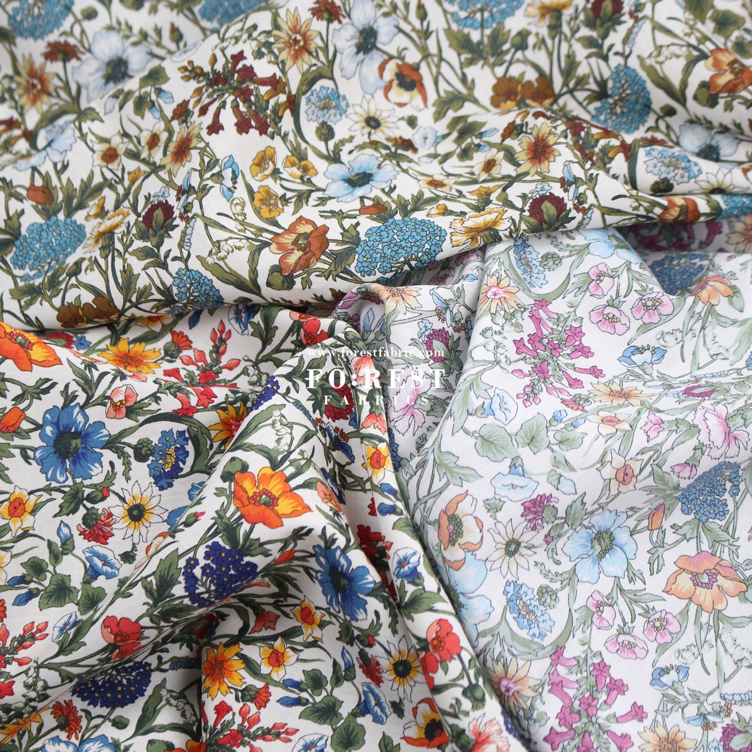 Liberty of London (Cotton Tana Lawn Fabric) - Rachel - FO:REST Fabric 布恩堂Liberty fabrictana lawnjapanese fabricykk zipper