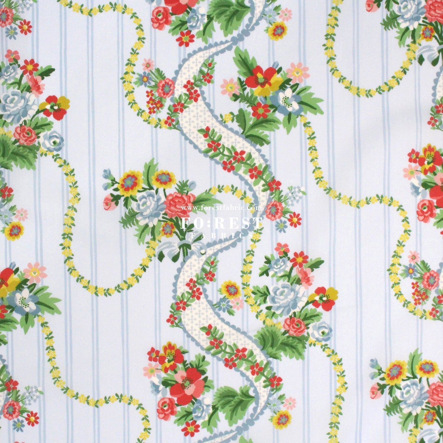 Liberty of London (Cotton Tana Lawn Fabric) - Ribbon Cascade B - FO:REST Fabric 布恩堂Liberty fabrictana lawnjapanese fabricykk zipper