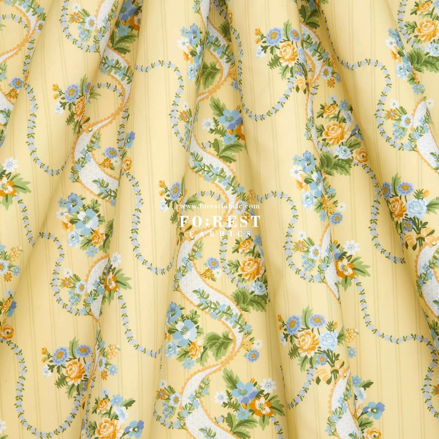 Liberty of London (Cotton Tana Lawn Fabric) - Ribbon Cascade C - FO:REST Fabric 布恩堂Liberty fabrictana lawnjapanese fabricykk zipper