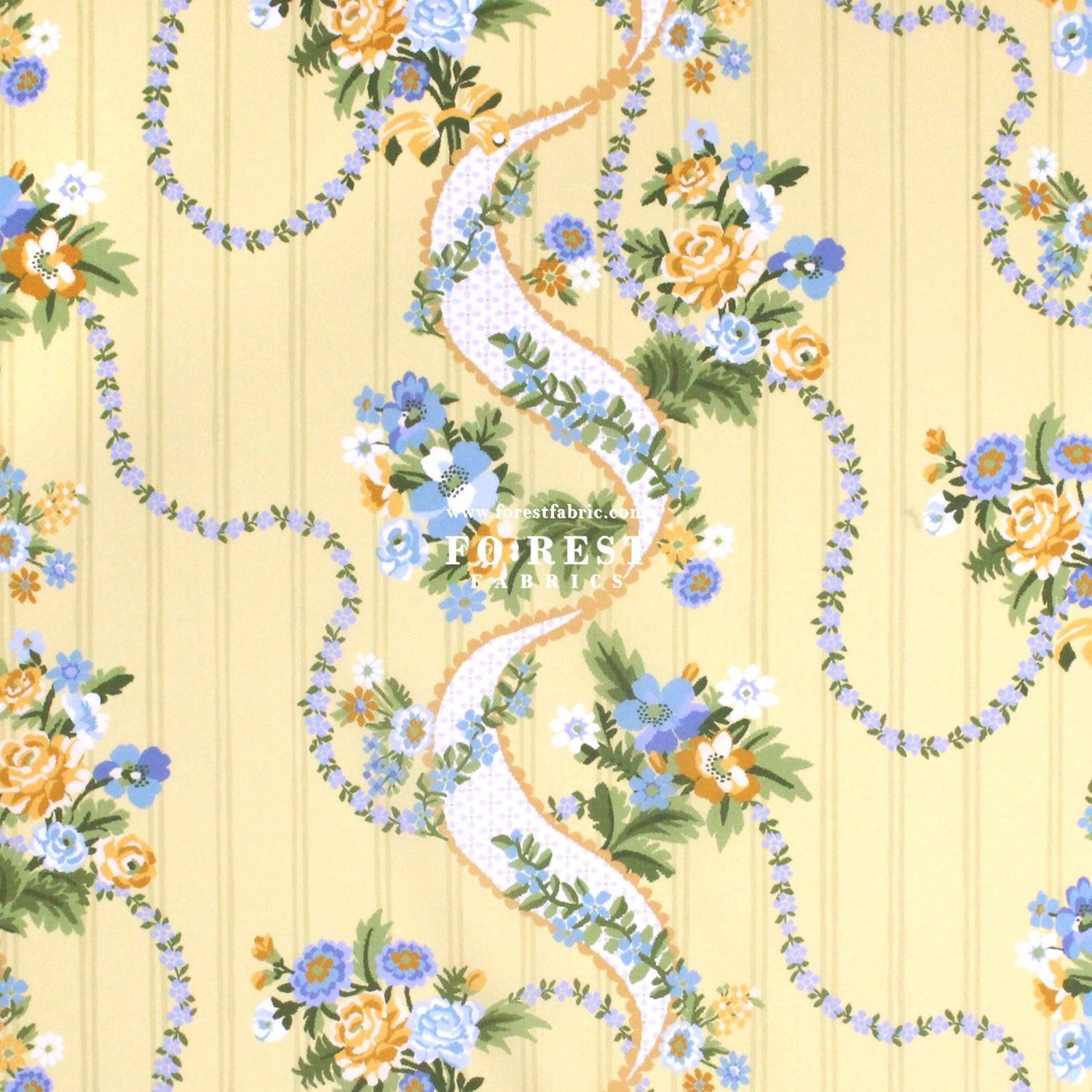 Liberty of London (Cotton Tana Lawn Fabric) - Ribbon Cascade C - FO:REST Fabric 布恩堂Liberty fabrictana lawnjapanese fabricykk zipper
