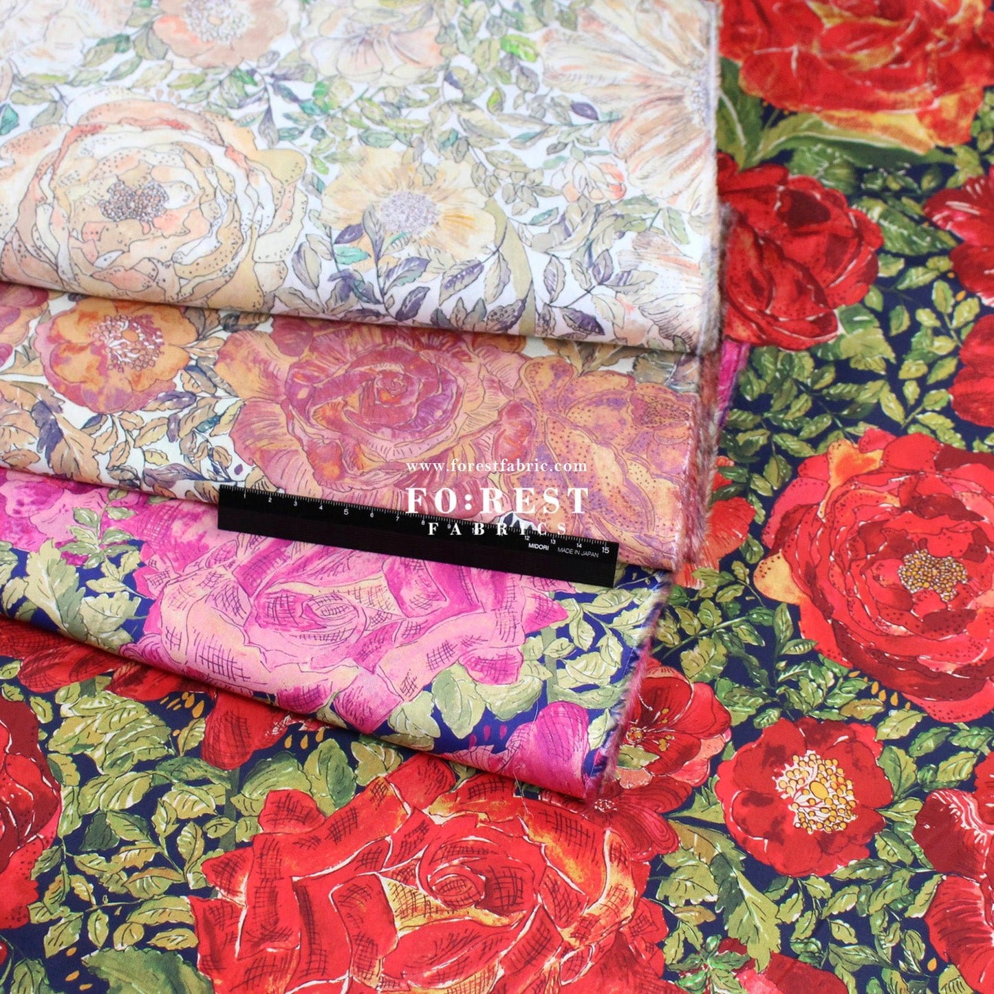 Liberty of London (Cotton Tana Lawn Fabric) - Rose Xanthe - FO:REST Fabric 布恩堂Liberty fabrictana lawnjapanese fabricykk zipper