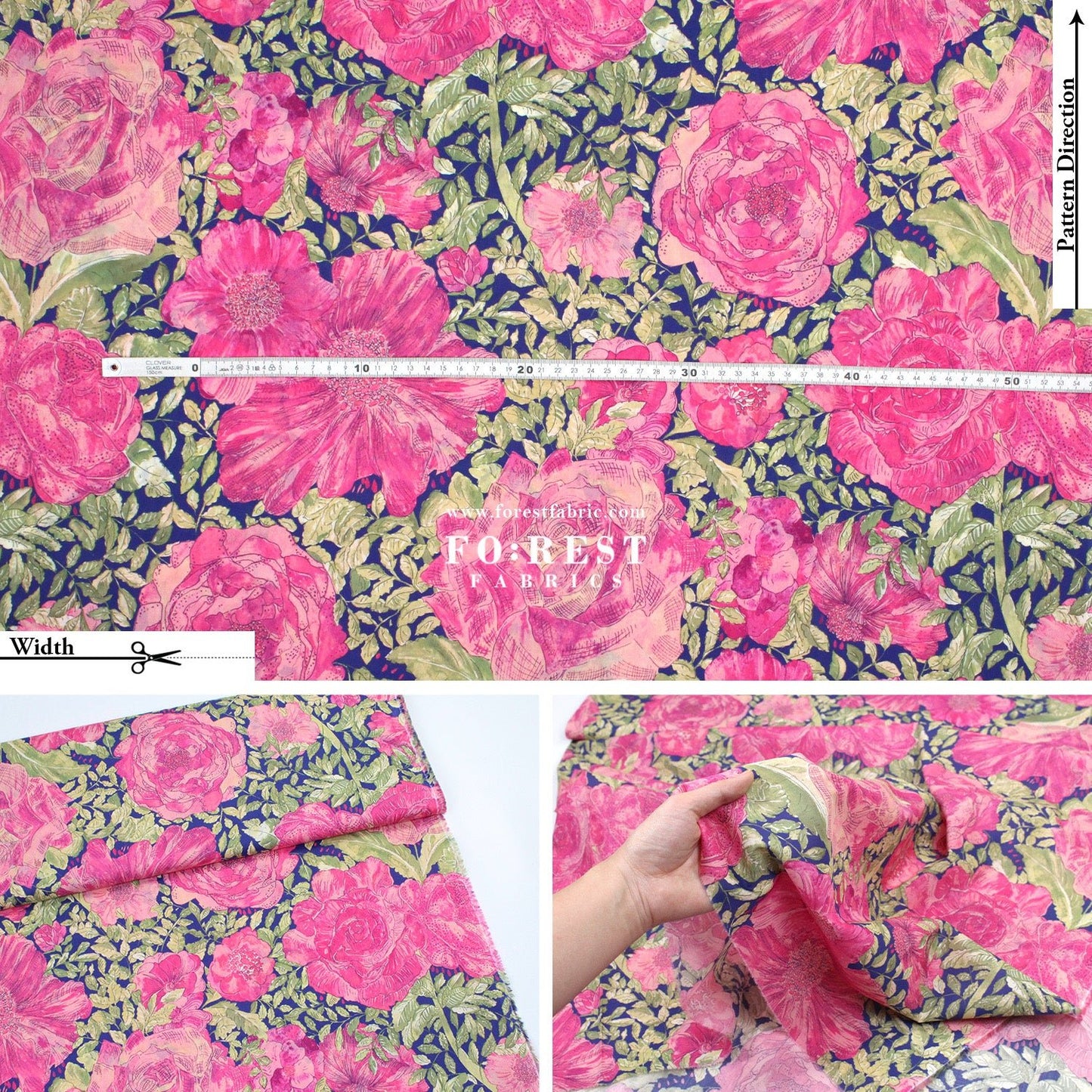 Liberty of London (Cotton Tana Lawn Fabric) - Rose Xanthe - FO:REST Fabric 布恩堂Liberty fabrictana lawnjapanese fabricykk zipper