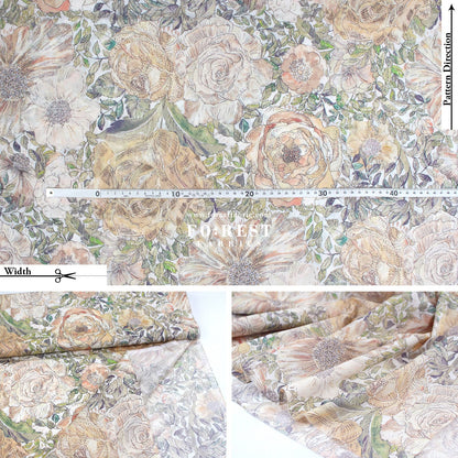 Liberty of London (Cotton Tana Lawn Fabric) - Rose Xanthe - FO:REST Fabric 布恩堂Liberty fabrictana lawnjapanese fabricykk zipper