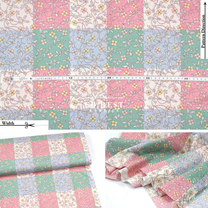 Liberty of London (Cotton Tana Lawn Fabric) - Rosita Check - FO:REST Fabric 布恩堂Liberty fabrictana lawnjapanese fabricykk zipper
