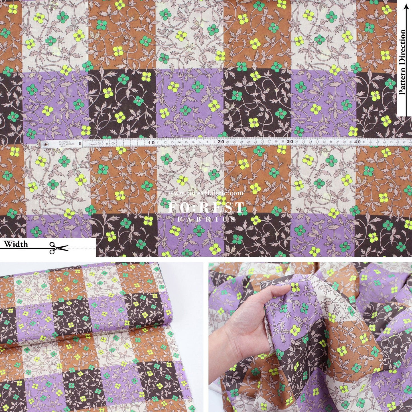 Liberty of London (Cotton Tana Lawn Fabric) - Rosita Check - FO:REST Fabric 布恩堂Liberty fabrictana lawnjapanese fabricykk zipper