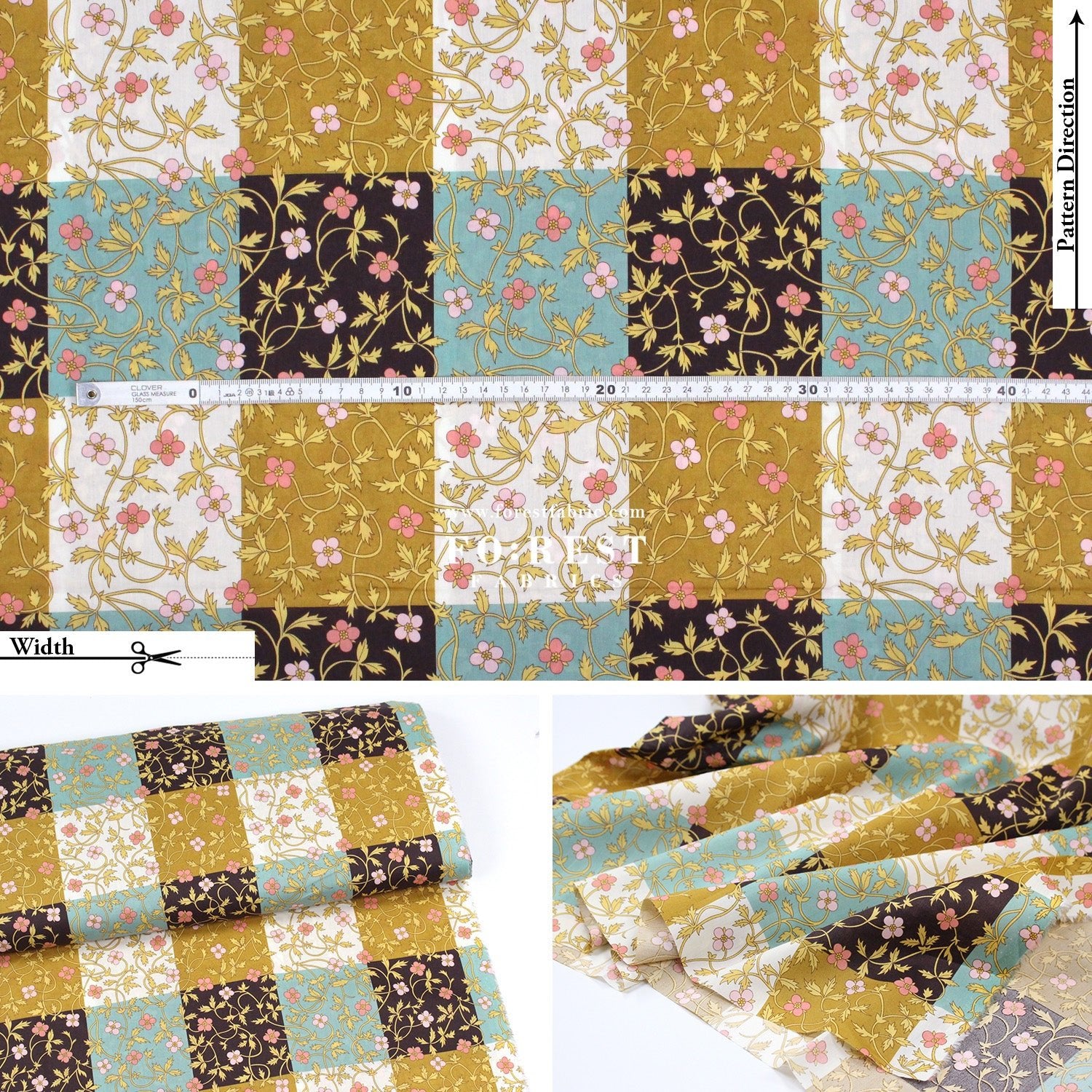 Liberty of London (Cotton Tana Lawn Fabric) - Rosita Check - FO:REST Fabric 布恩堂Liberty fabrictana lawnjapanese fabricykk zipper