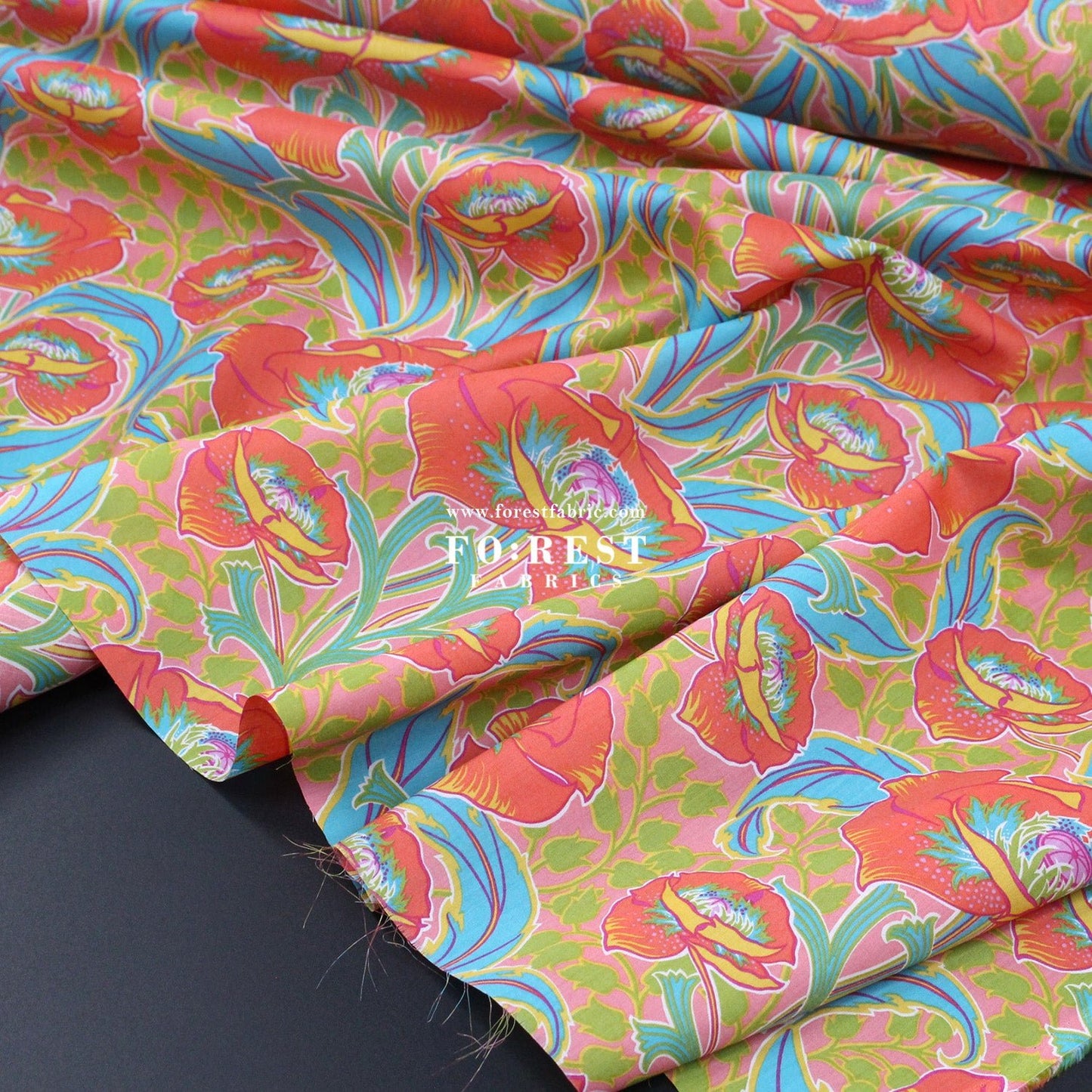 Liberty of London (Cotton Tana Lawn Fabric) - Rossetti's Garden - FO:REST Fabric 布恩堂Liberty fabrictana lawnjapanese fabricykk zipper