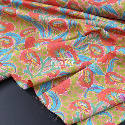 Liberty of London (Cotton Tana Lawn Fabric) - Rossetti's Garden - FO:REST Fabric 布恩堂Liberty fabrictana lawnjapanese fabricykk zipper