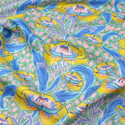 Liberty of London (Cotton Tana Lawn Fabric) - Rossetti's Garden - FO:REST Fabric 布恩堂Liberty fabrictana lawnjapanese fabricykk zipper