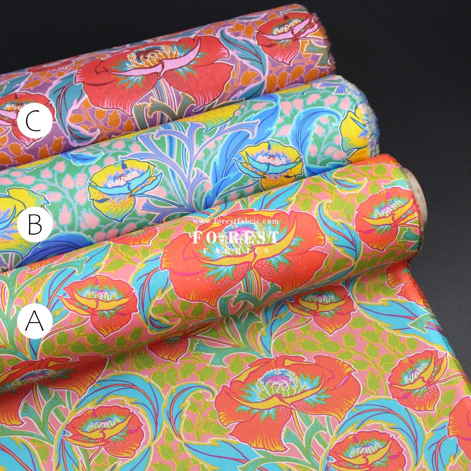 Liberty of London (Cotton Tana Lawn Fabric) - Rossetti's Garden - FO:REST Fabric 布恩堂Liberty fabrictana lawnjapanese fabricykk zipper