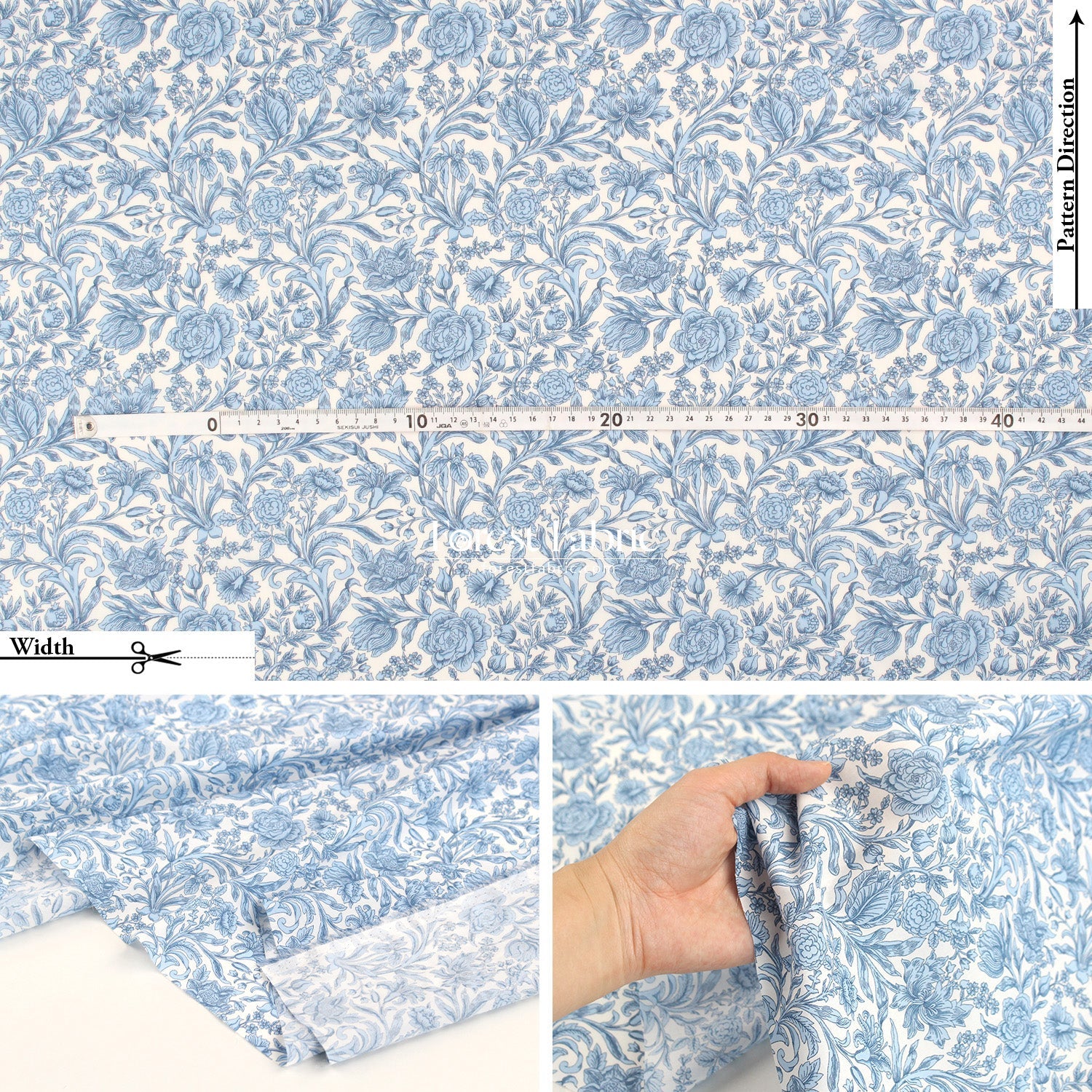 Liberty of London (Cotton Tana Lawn Fabric) - Sambourne - FO:REST Fabric 布恩堂Liberty fabrictana lawnjapanese fabricykk zipper