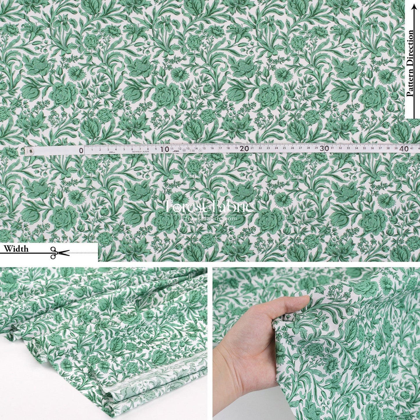 Liberty of London (Cotton Tana Lawn Fabric) - Sambourne - FO:REST Fabric 布恩堂Liberty fabrictana lawnjapanese fabricykk zipper
