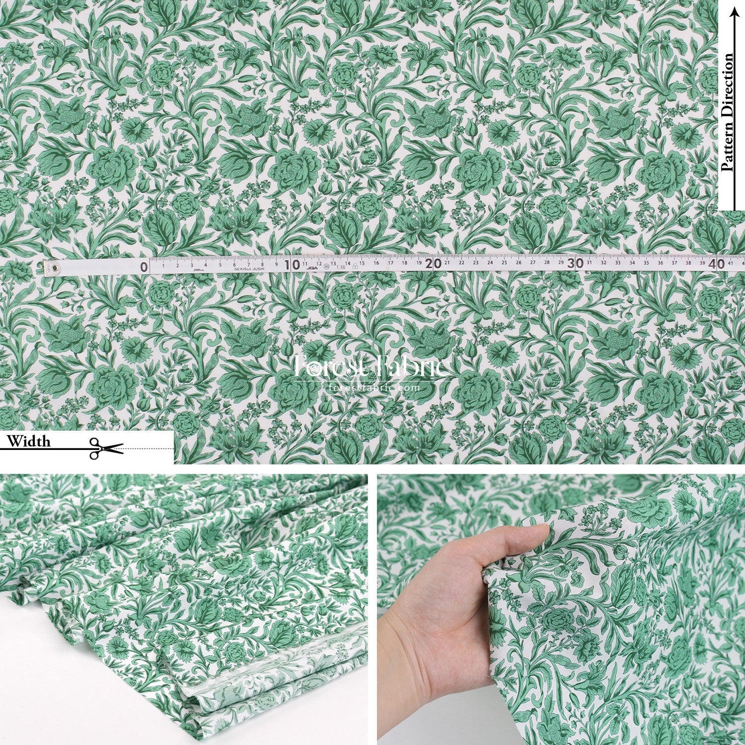 Liberty of London (Cotton Tana Lawn Fabric) - Sambourne - FO:REST Fabric 布恩堂Liberty fabrictana lawnjapanese fabricykk zipper
