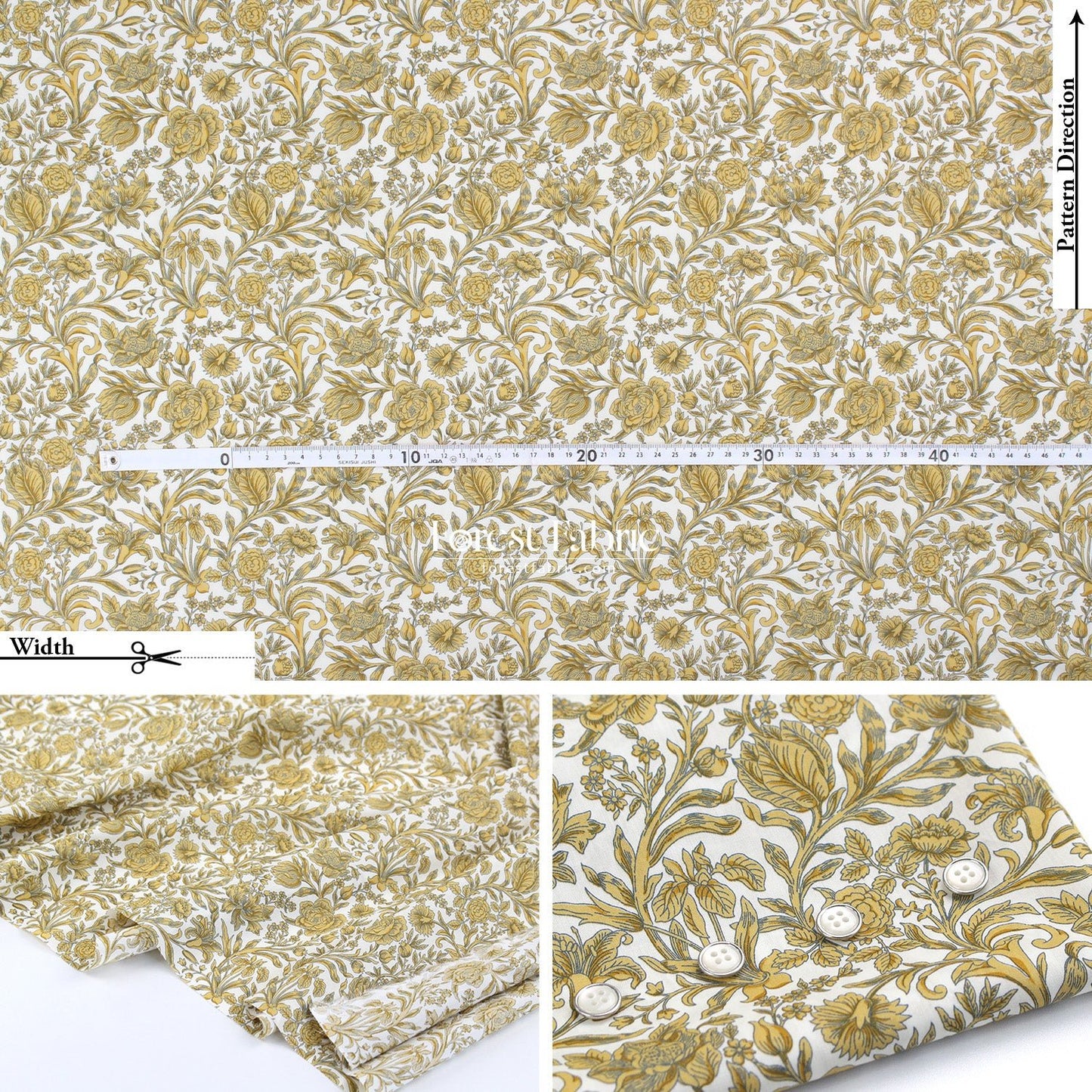 Liberty of London (Cotton Tana Lawn Fabric) - Sambourne - FO:REST Fabric 布恩堂Liberty fabrictana lawnjapanese fabricykk zipper