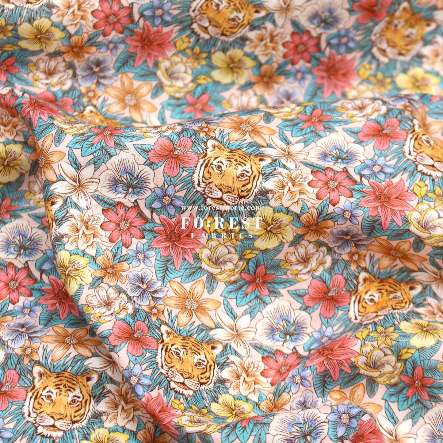 Liberty of London (Cotton Tana Lawn Fabric) - Scottys Tiger - FO:REST Fabric 布恩堂Liberty fabrictana lawnjapanese fabricykk zipper