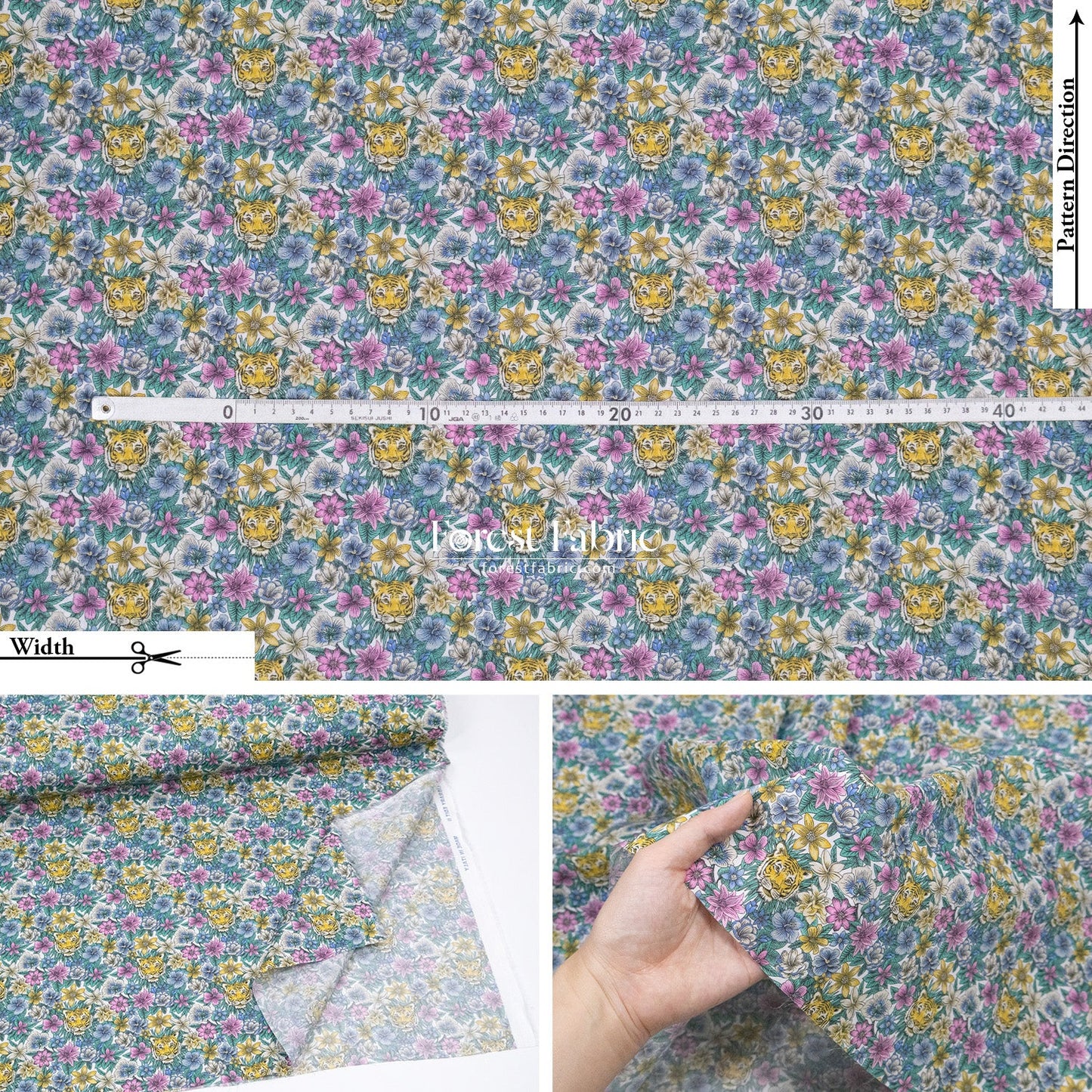 Liberty of London (Cotton Tana Lawn Fabric) - Scotty's tiger - FO:REST Fabric 布恩堂Liberty fabrictana lawnjapanese fabricykk zipper