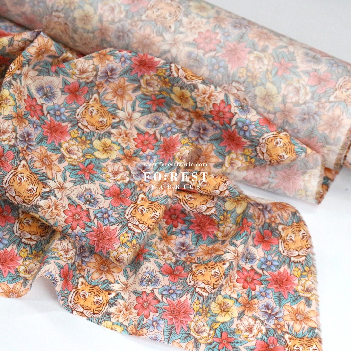 Liberty of London (Cotton Tana Lawn Fabric) - Scottys Tiger - FO:REST Fabric 布恩堂Liberty fabrictana lawnjapanese fabricykk zipper