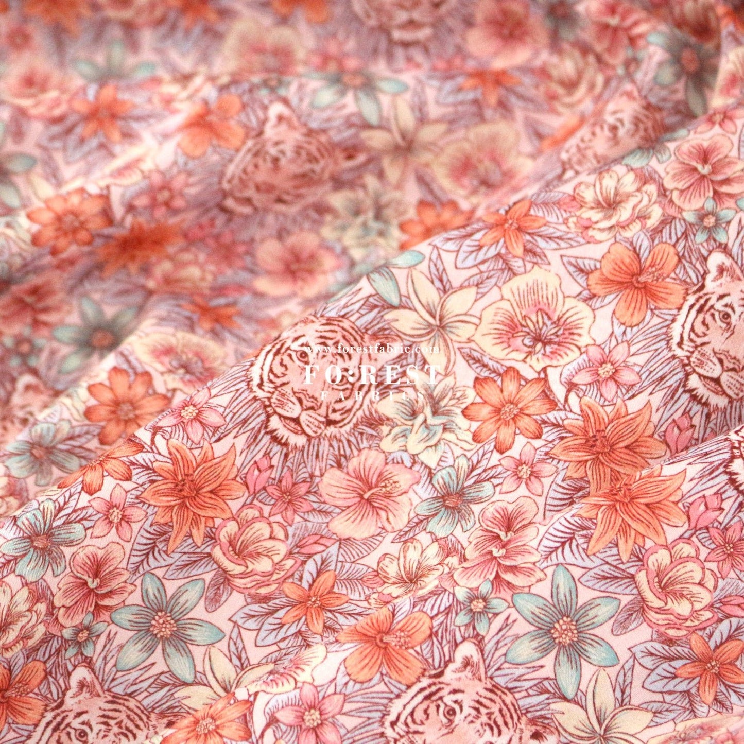 Liberty of London (Cotton Tana Lawn Fabric) - Scottys Tiger - FO:REST Fabric 布恩堂Liberty fabrictana lawnjapanese fabricykk zipper