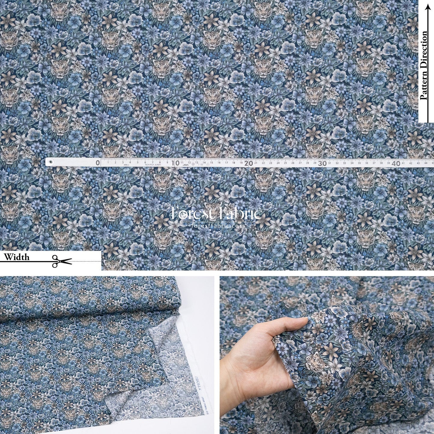 Liberty of London (Cotton Tana Lawn Fabric) - Scotty's tiger - FO:REST Fabric 布恩堂Liberty fabrictana lawnjapanese fabricykk zipper