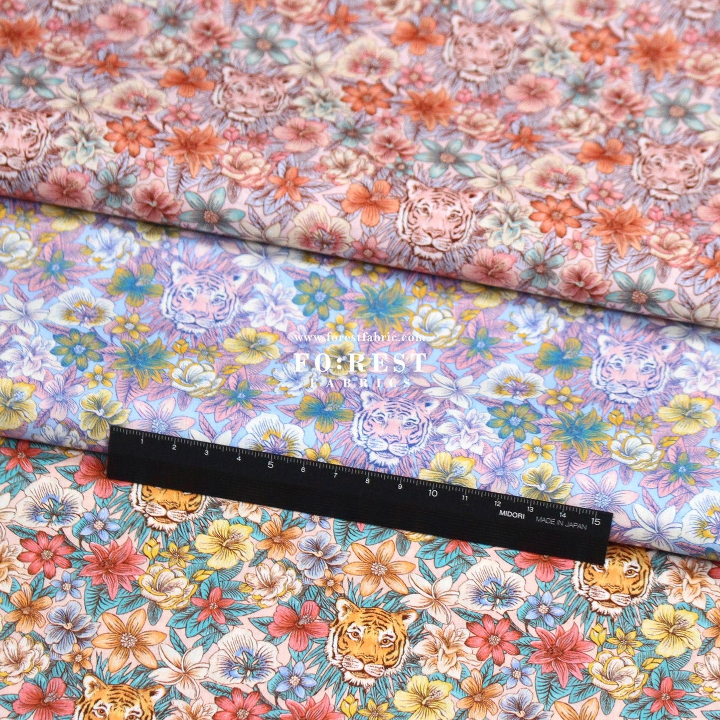 Liberty of London (Cotton Tana Lawn Fabric) - Scottys Tiger - FO:REST Fabric 布恩堂Liberty fabrictana lawnjapanese fabricykk zipper