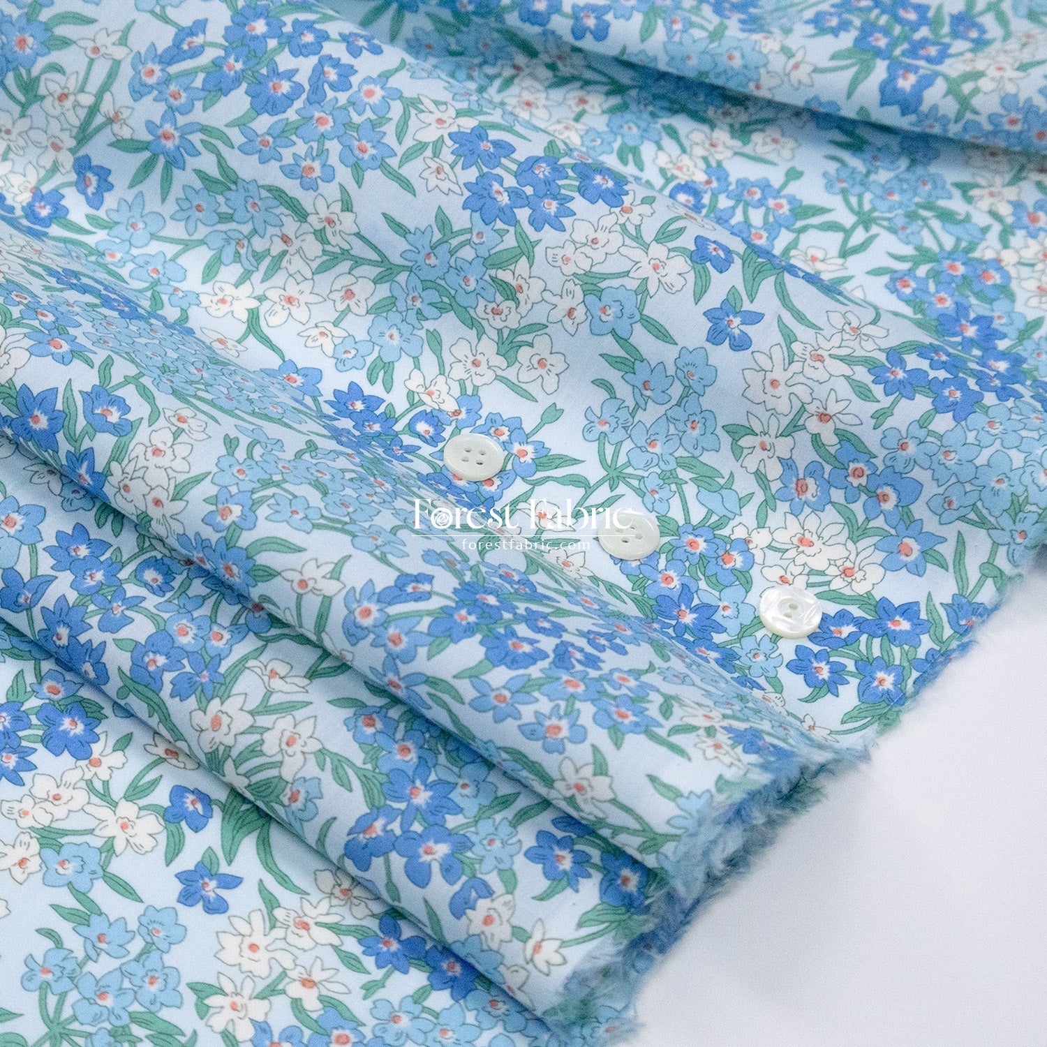 Liberty of London (Cotton Tana Lawn Fabric) - sea blossoms - FO:REST Fabric 布恩堂Liberty fabrictana lawnjapanese fabricykk zipper