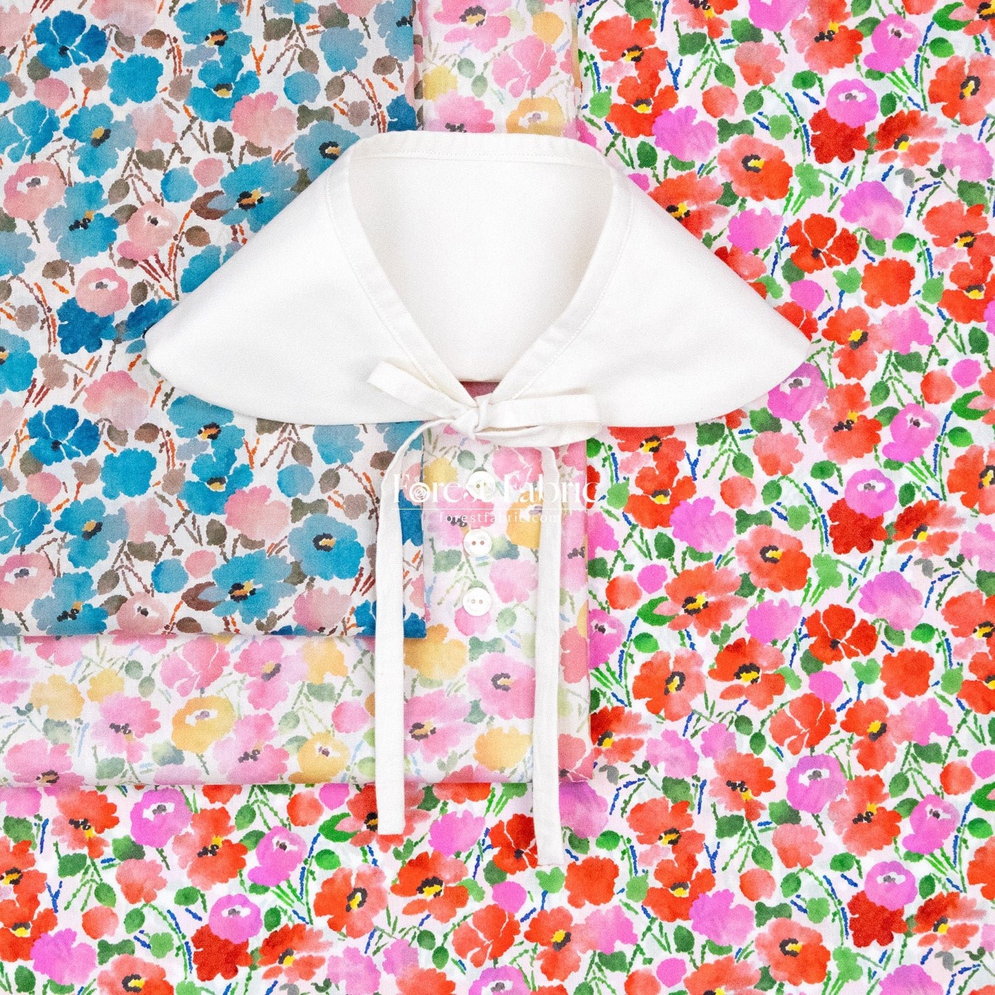 Liberty of London (Cotton Tana Lawn Fabric) - Serenade - FO:REST Fabric 布恩堂Liberty fabrictana lawnjapanese fabricykk zipper