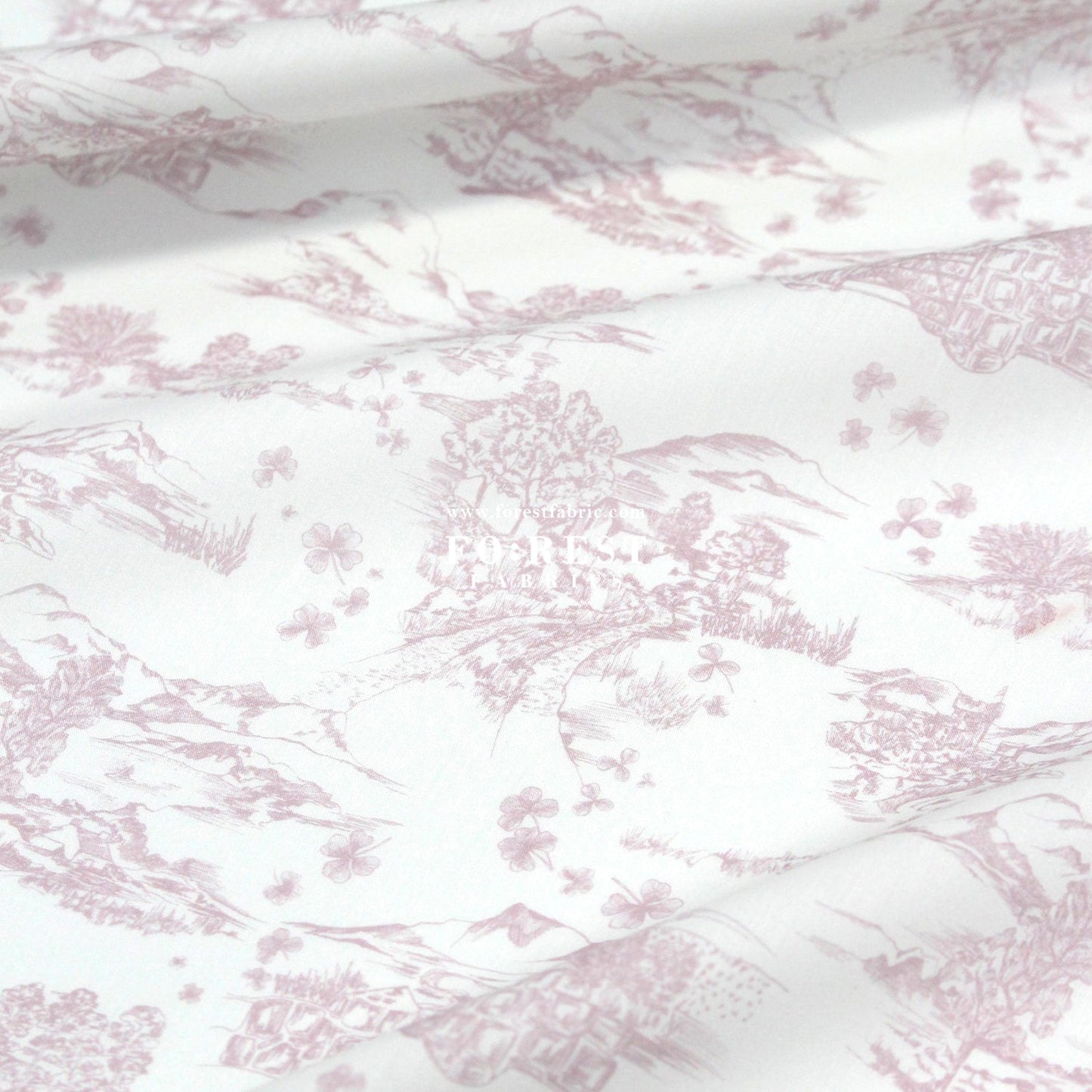 Liberty of London (Cotton Tana Lawn Fabric) - Shamrock Scene A - FO:REST Fabric 布恩堂Liberty fabrictana lawnjapanese fabricykk zipper