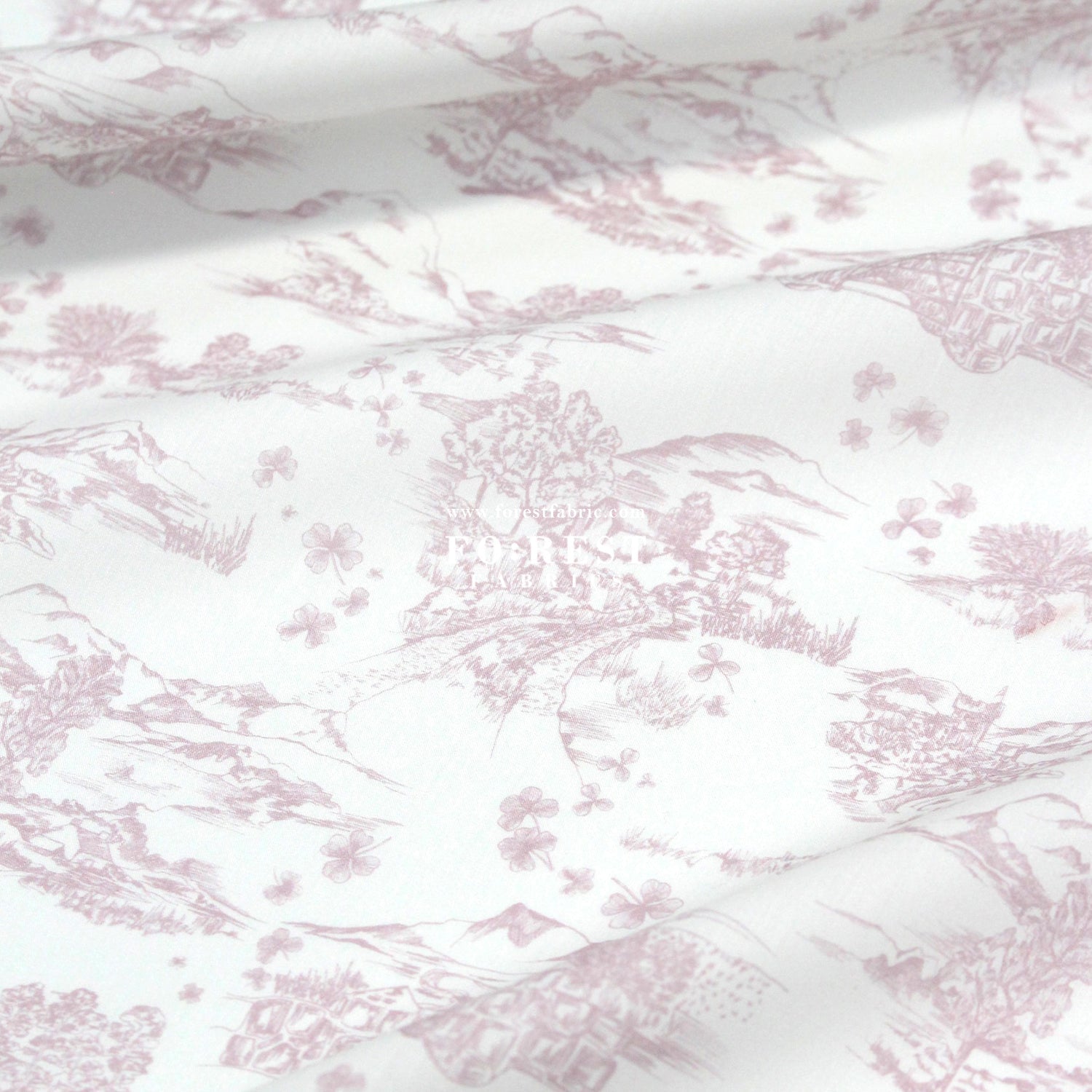 Liberty of London (Cotton Tana Lawn Fabric) - Shamrock Scene A - FO:REST Fabric 布恩堂Liberty fabrictana lawnjapanese fabricykk zipper