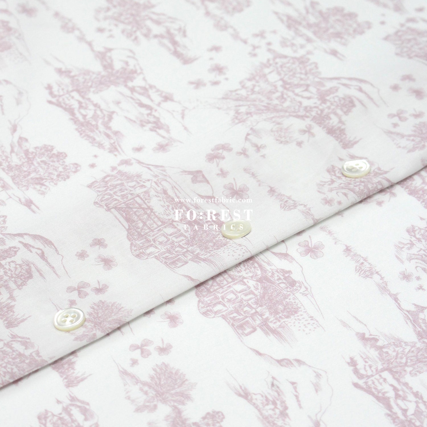 Liberty of London (Cotton Tana Lawn Fabric) - Shamrock Scene A - FO:REST Fabric 布恩堂Liberty fabrictana lawnjapanese fabricykk zipper