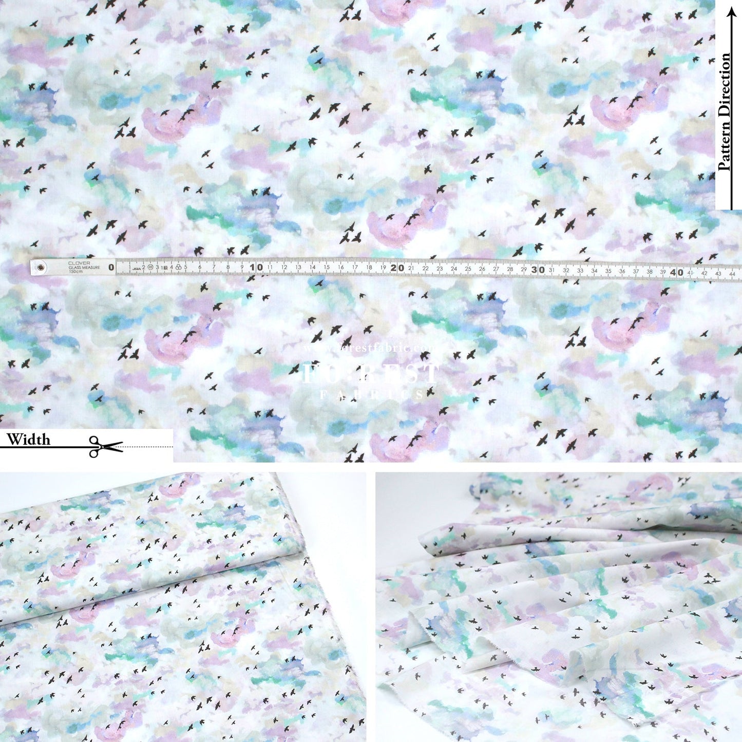 Liberty of London (Cotton Tana Lawn Fabric) - Sliver Lining - FO:REST Fabric 布恩堂Liberty fabrictana lawnjapanese fabricykk zipper