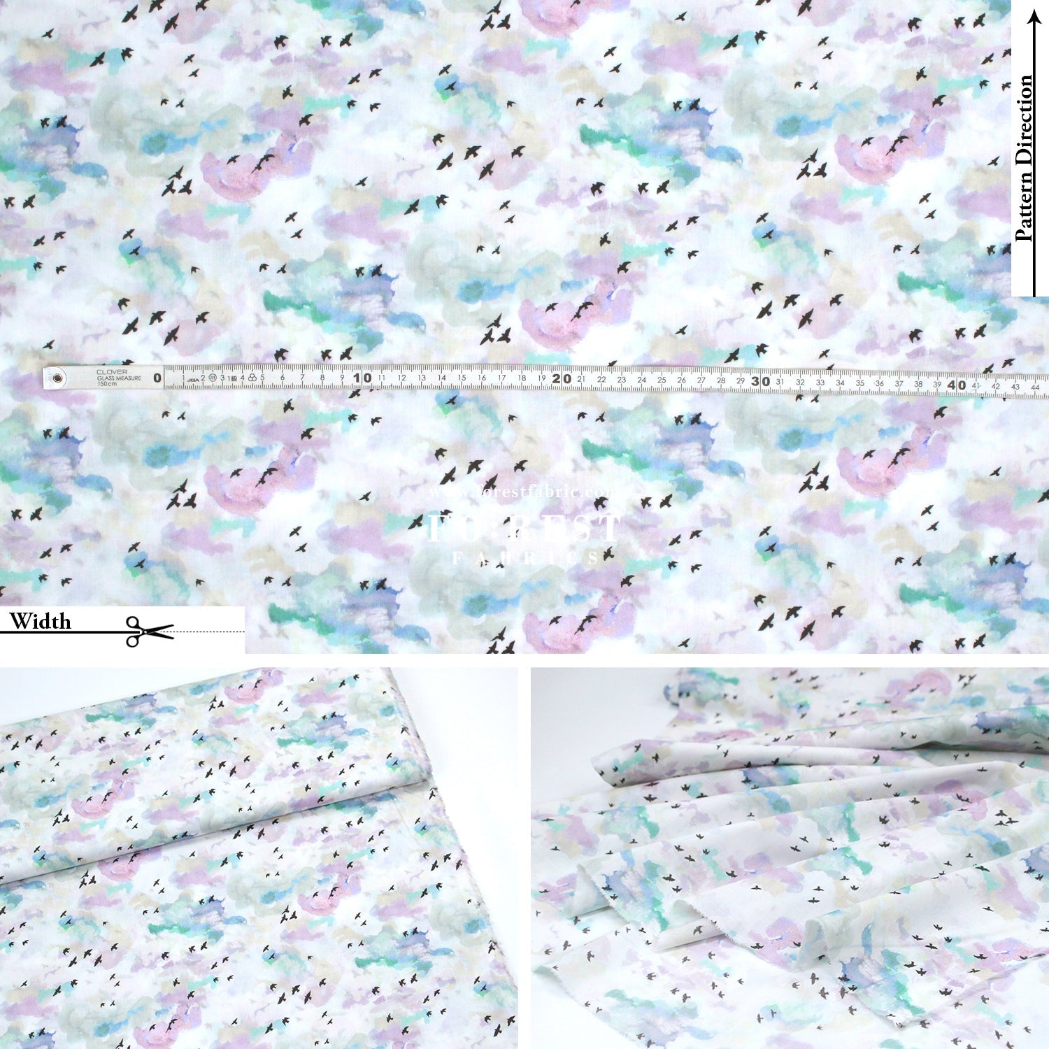 Liberty of London (Cotton Tana Lawn Fabric) - Sliver Lining - FO:REST Fabric 布恩堂Liberty fabrictana lawnjapanese fabricykk zipper